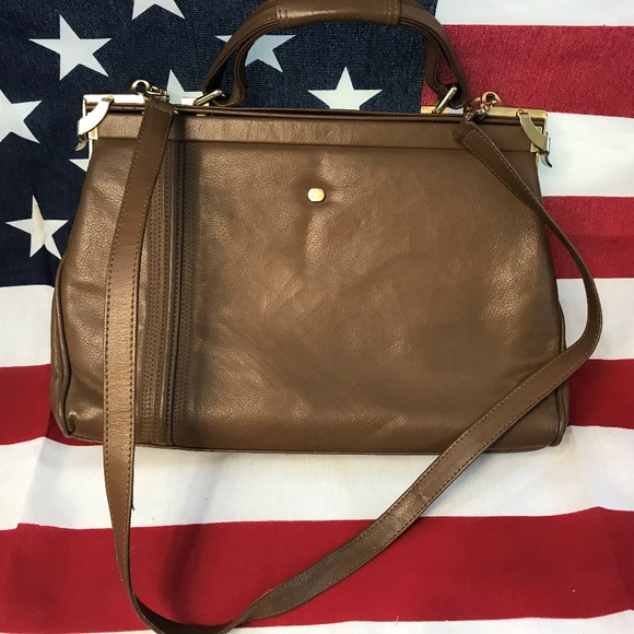 El Corte Ingles Brown Shoulder bag with snap locks - Picture 1 of 3